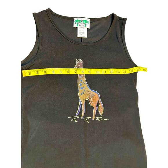 Vintage Black CoConut Bay Giraffe Maxi Dress - Size Small - Picture 10 of 10